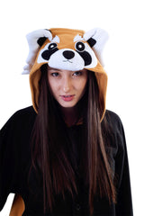 Red Panda Animal Kigurumi Adult Onesie Costume Pajamas Hood