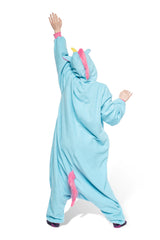 Blue Unicorn By Panda Parade Animal Kigurumi Adult Onesie Costume Pajamas Back