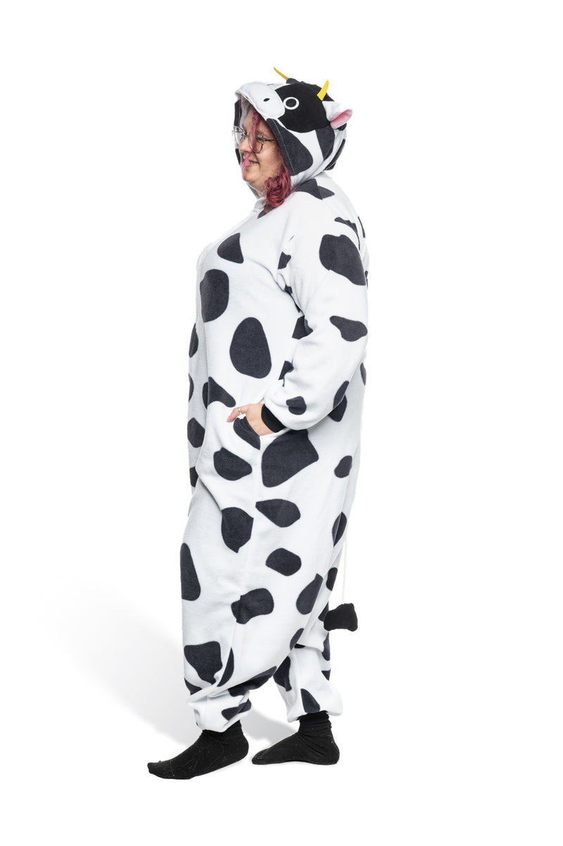 Cow By Panda Parade Animal Kigurumi Adult Onesie Costume Pajamas Side