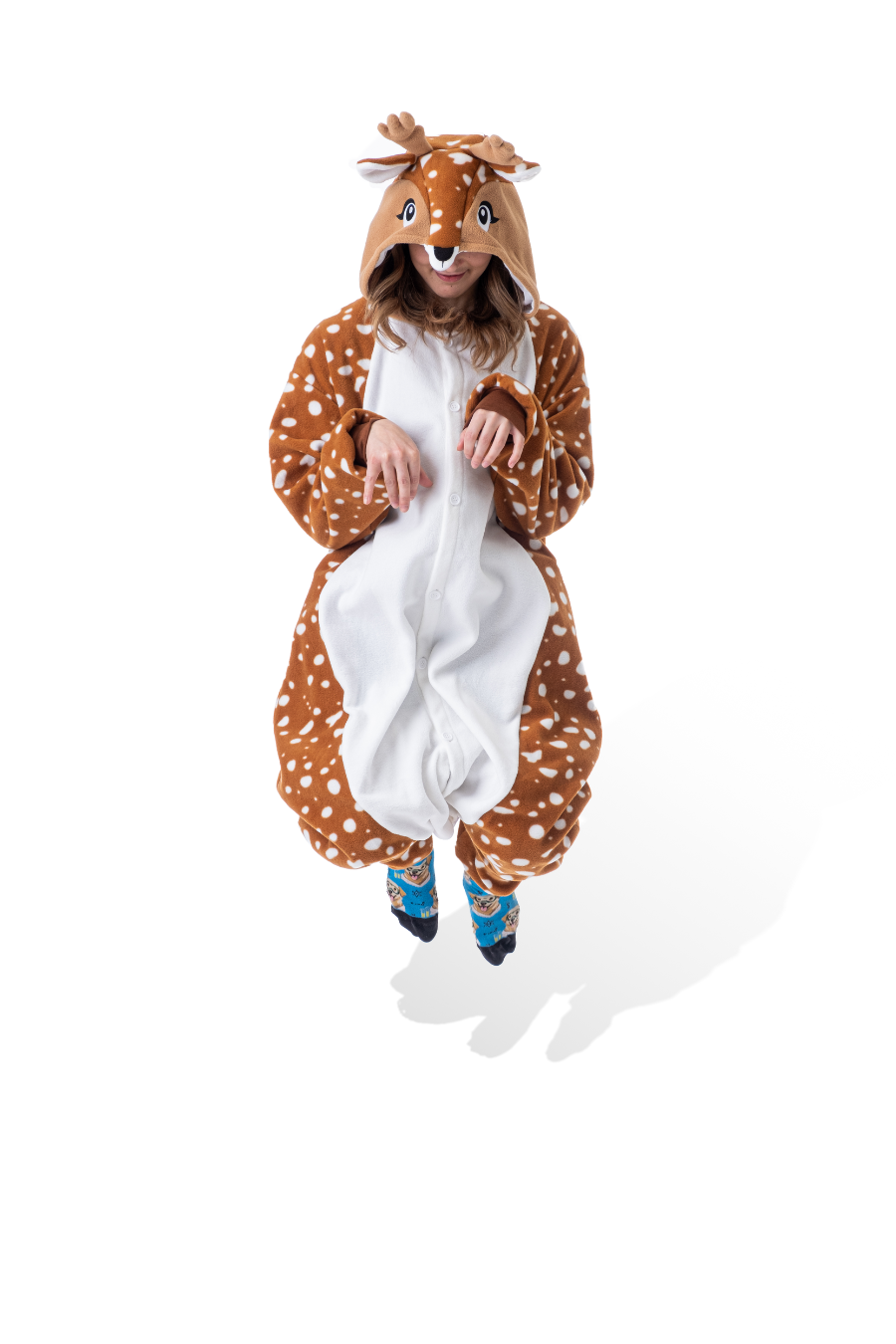 Reindeer Kigurumi Unisex Adult Onesie Pajamas Animal One Piece Costume Cosplay Sleepwear