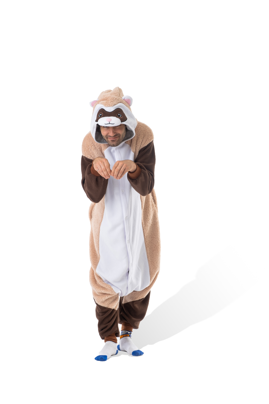 Ferret Kigurumi Unisex Adult Onesie Pajamas Animal One Piece Costume Cosplay Sleepwear