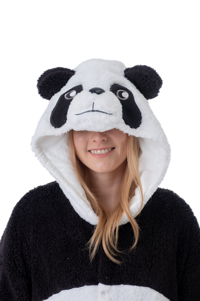 Fluffy sales panda hoodie