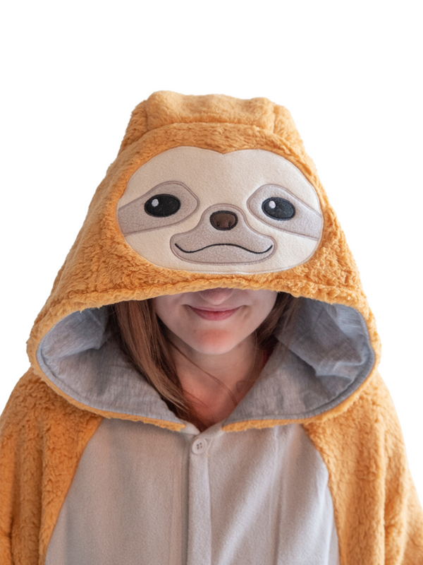 Sloth Animal Kigurumi Adult Onesie Costume Pajamas Hood KIGU-KG-035