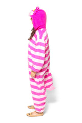 Cheshire Cat Character Kigurumi Adult Onesie Costume Pajamas Side