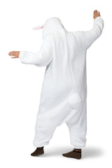 Fluffy Rabbit Animal Kigurumi Adult Onesie Costume Pajamas Back