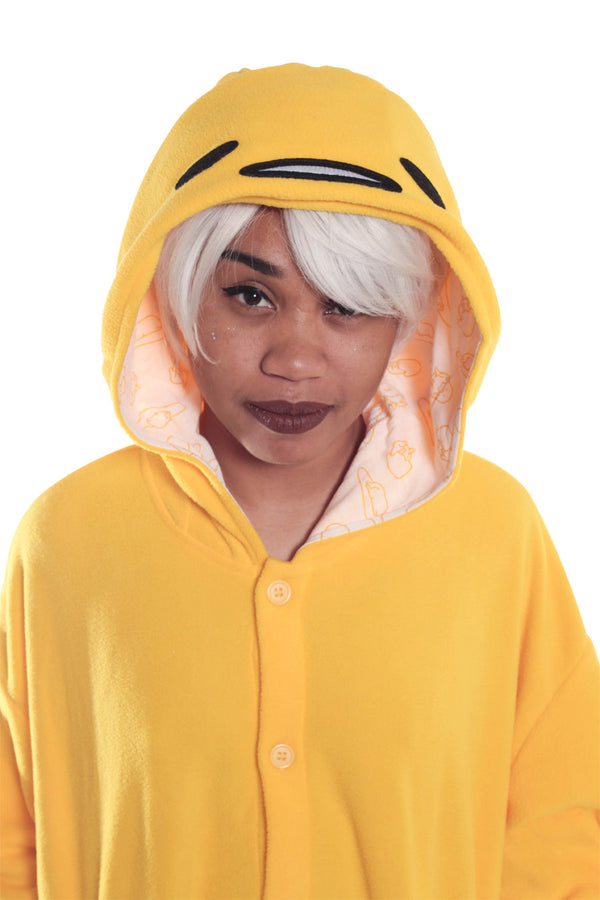 Gudetama Character Kigurumi Adult Onesie Costume Pajamas Hood