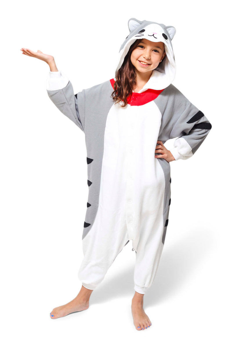 Kids Tabby Cat Kigurumi Animal Onesie Costume Pajama By SAZAC