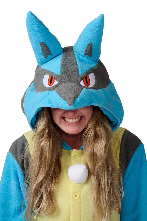 Lucario X-Tall Character Pokemon Kigurumi Adult Onesie Costume Pajamas Hood