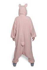Pink Alpaca Animal Kigurumi Adult Onesie Costume Pajamas Back