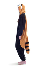 Red Panda Animal Kigurumi Adult Onesie Costume Pajamas Side