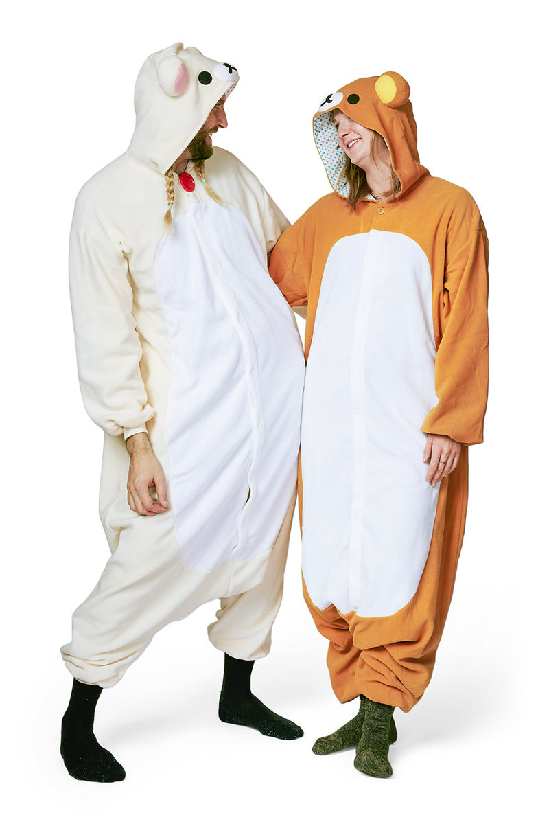 Rilakkuma and Korilakkuma X-Tall Character Kigurumi Adult Onesie Costume Pajamas