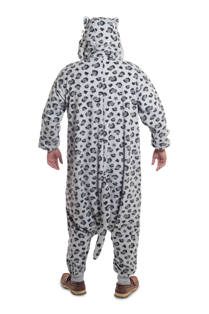 Snow Leopard Animal Kigurumi Adult Onesie Costume Pajamas Back